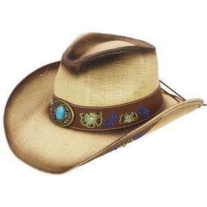 Embroidered  Cowboy Hat - Multiple Colors
